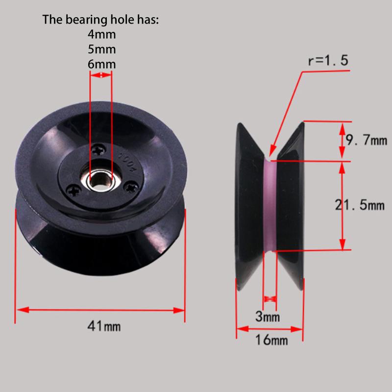 2 Stück 1004 U-Nut V-Nut Rad Wickelmaschine Riemenscheibe Keramik Drahtführungsrad Kombinierte Führungsscheibe