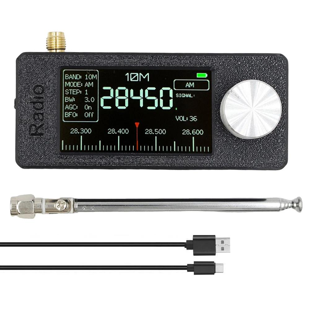 SI4732 0.5-108mhz Portable Radio LSB USB AM FM FM/AM Radio 1.9inch IPS Screen All Band Radio Receiver HF SW MW VHF Radio