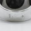 LOUIS VUITTON Chevalier Snow Flow Ring M64903 Silver925/Obsidian #9.9(US Size) 22.0g mens Used