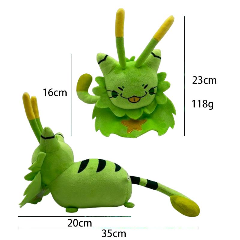 

In Stock Gnarpy Discovers The Internet Green Cat Plush Toys Stuffed Dolls Oft Pillow Home Decoration Plushies Dolls For Kids