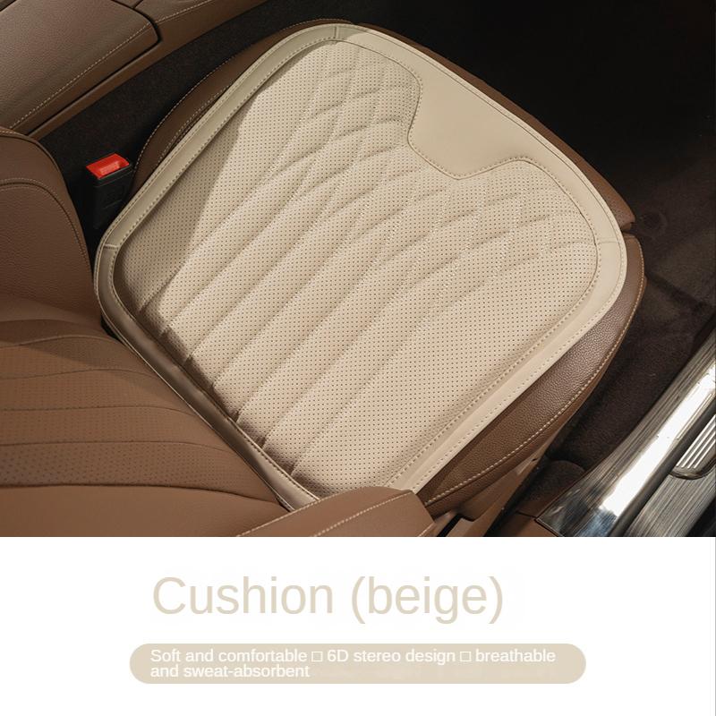 Car Seat Cushion Universal Lumbar Integrated Seat Summer Cooling Pad Leather Driver's Auto Seat Waist Support Back Cushion