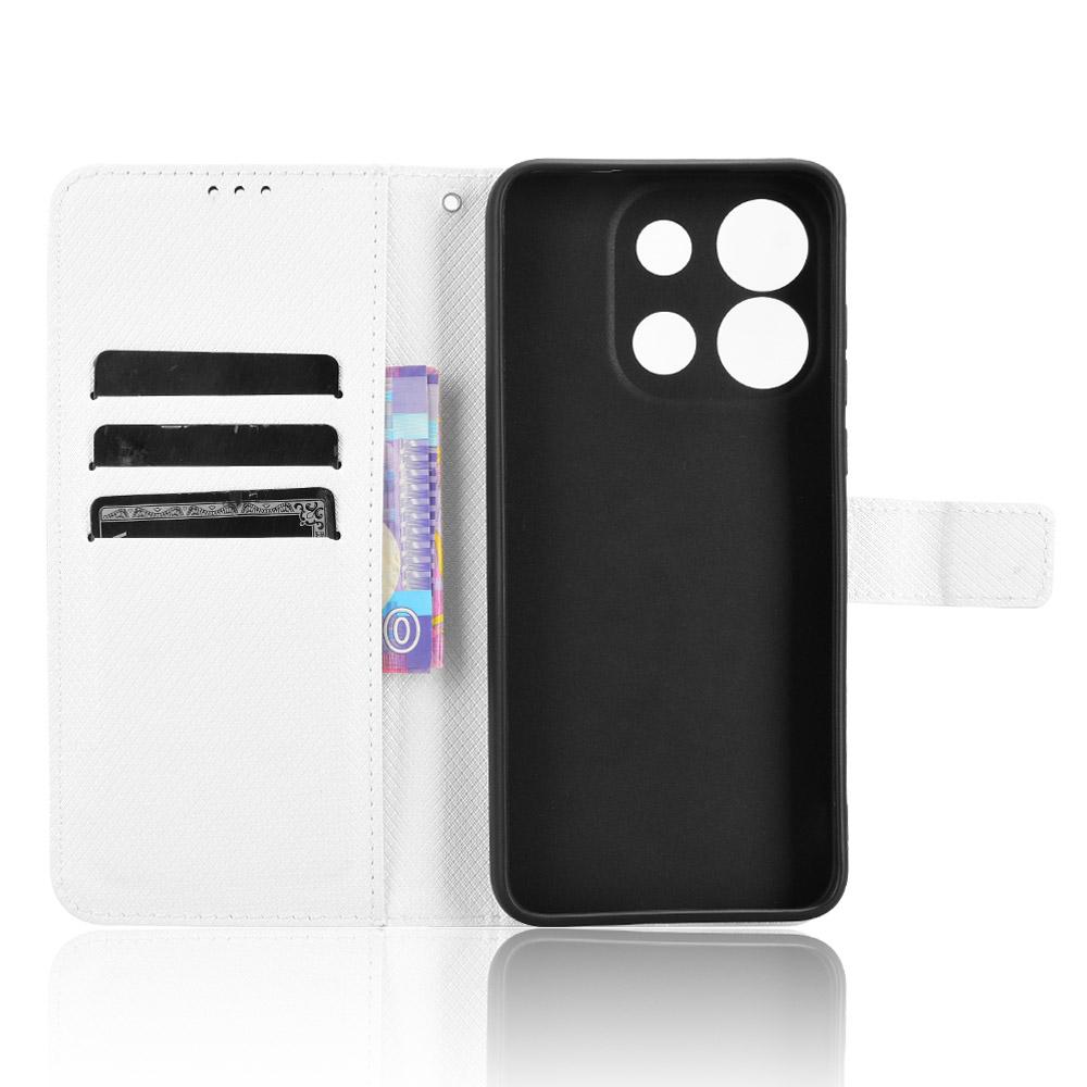 For Oukitel C57 Pro/C57s Case PU Leather Diamond Texture Wallet Phone Cover