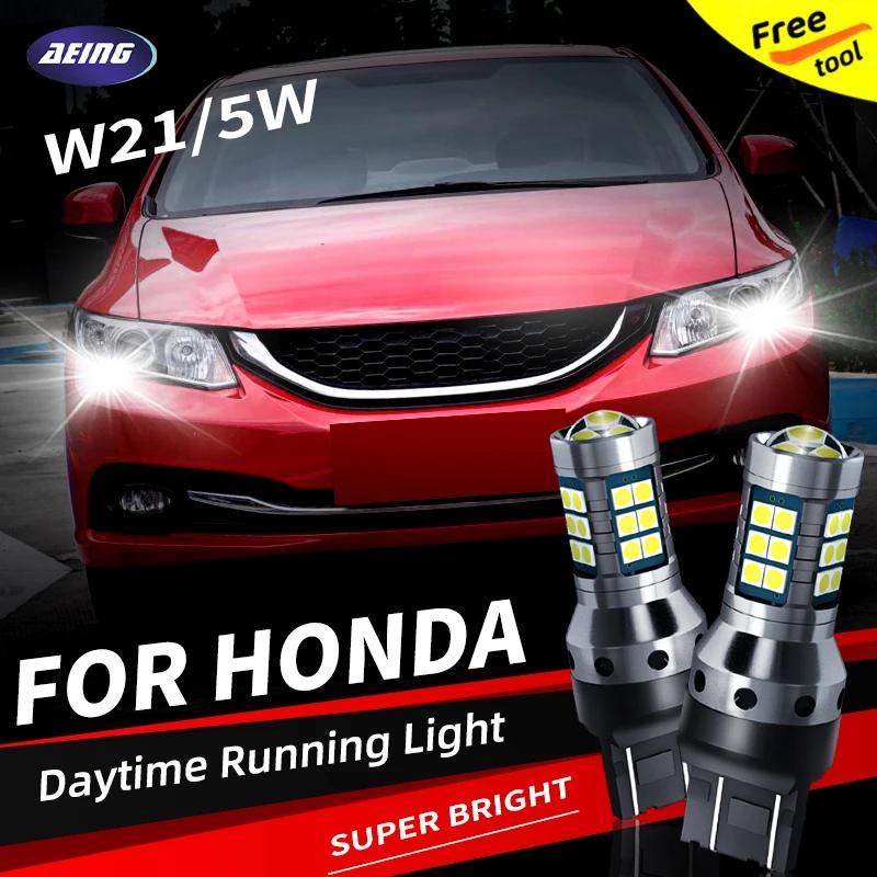 2pcs Car LED Daytime Running Light Lamps Blubs DRL Canbus Error Free For Honda CIVIC IX Saloon Sedan 2011-2016 HR-V RU 2015-2020