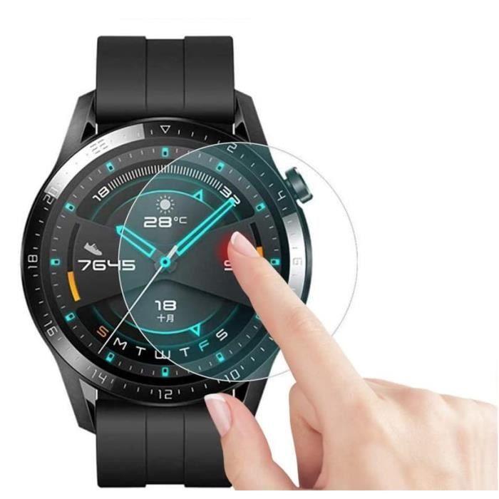 Sticlă Securizată pentru Huawei Watch GT2 46mm - PHONILLICO - Folie Sticlă Protecție Ecran - Pachet 2 - Transparent