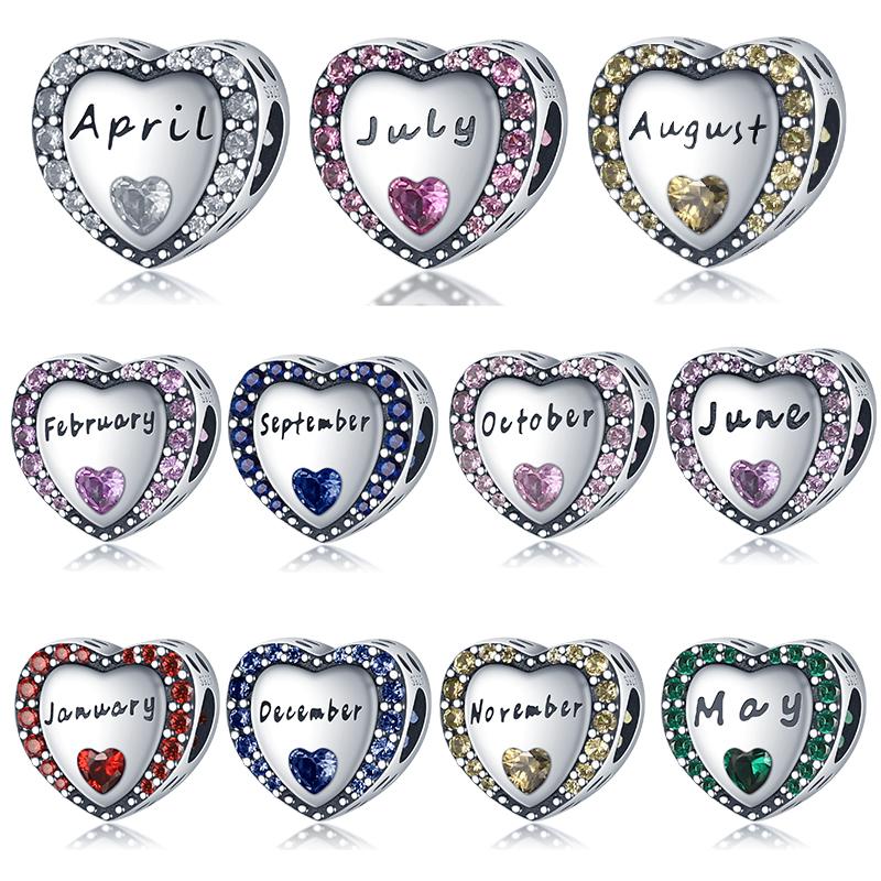 Copper HeartShaped Dog 12 Month Jewellery Bead Charms Suitable Ideal For Pandora Authentic Bracelets Exquisite Diy