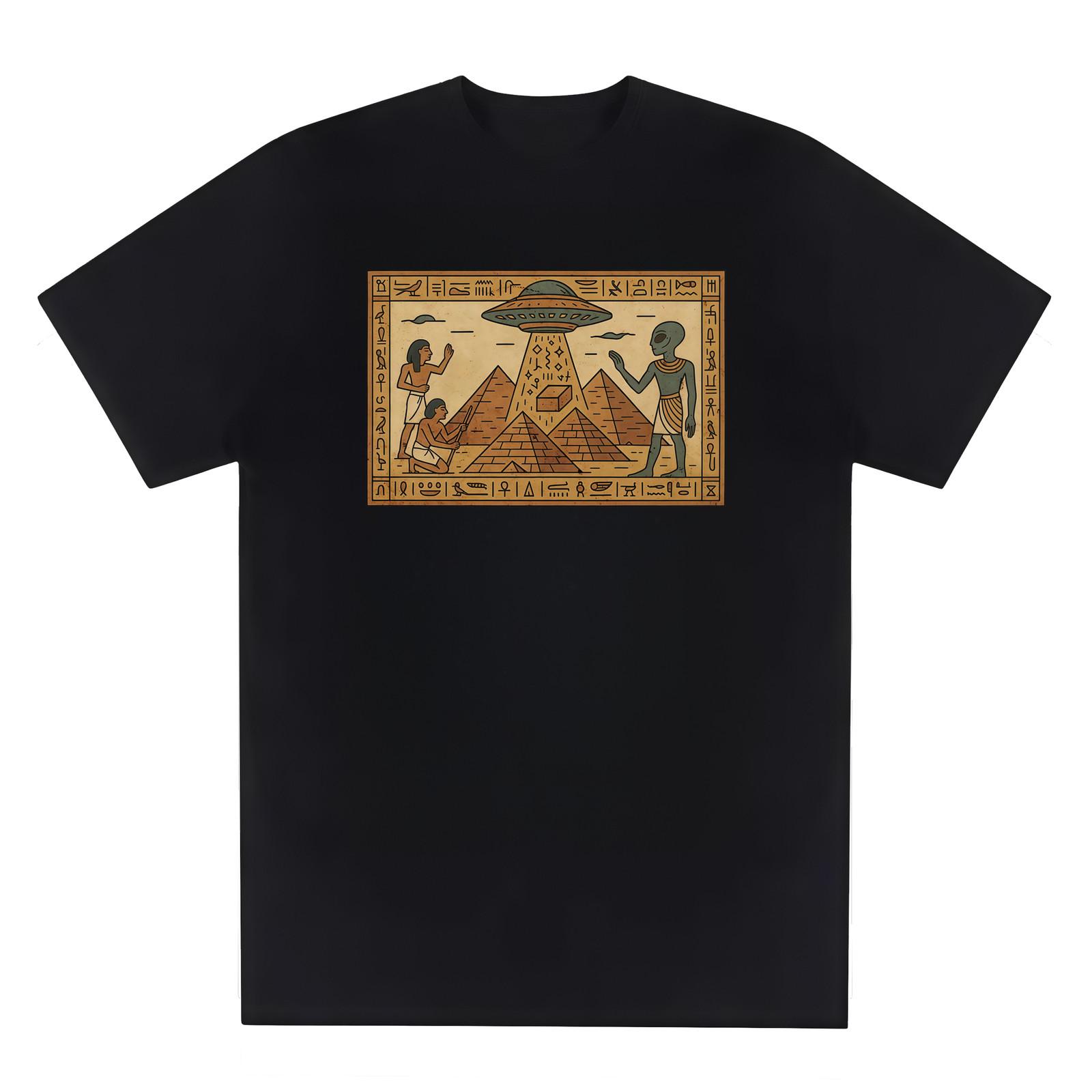 Ancient Aliens T-Shirt – UFO Pyramid Conspiracy Tee XXXXL