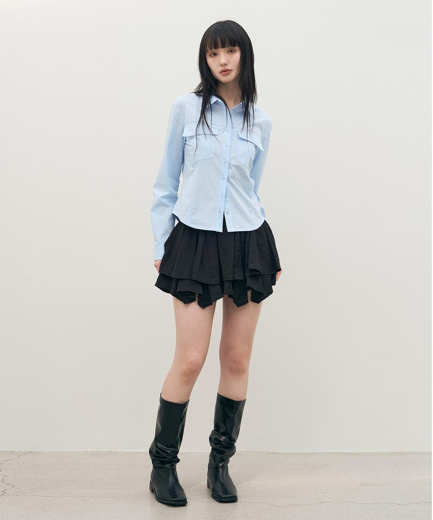 Sys A Layered Mini Skirt [Black]