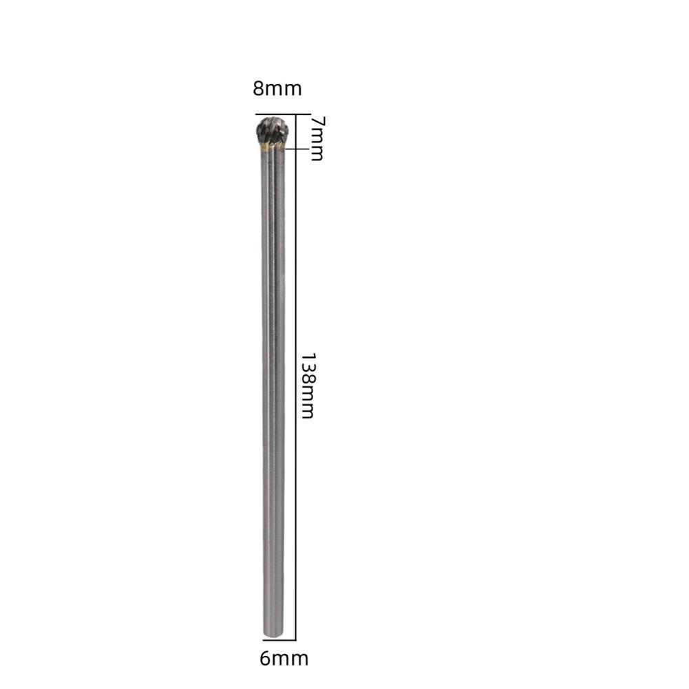 High Performance Long Reach Carbide Rotary Burr Double Cut CNC Bit 6mm Shank