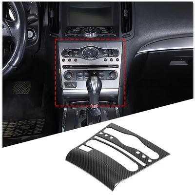 For Infiniti G25 G37 2007-2013 ABS Carbon Fibre Car Air Conditioner Panel Trim Cover Interior Car Accessories LHD