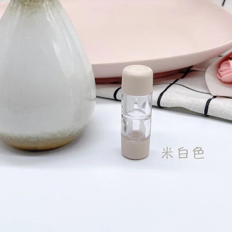 Portable Colored Contact Lens Cases for Travel L+R Lens Holder Transparent Eyes Contacts Travel Kit Holder Lens Container