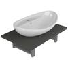 VidaXL Two-Piece Bathroom Furniture Ceramic Grey