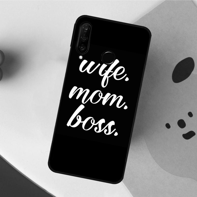 

Wife Mom Boss For Huawei Nova 7i 8i 11i 12i 12s Y73 Y70 Y90 Y60 Y72 Y61 Y91 9 10 SE P40 Lite P30 Pro Case Nova 9 SE
