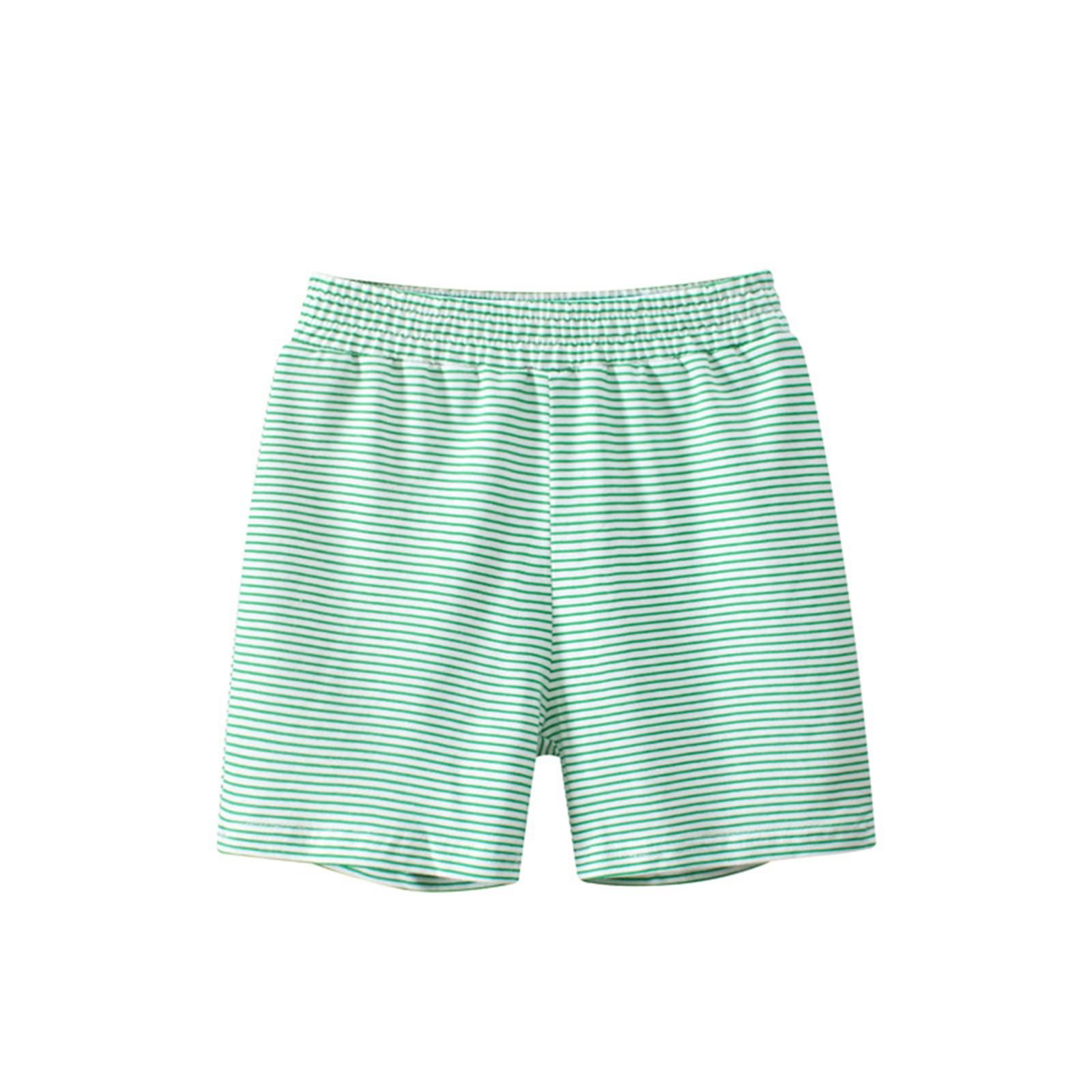 

Ummer Kids Fashion Shorts Men s And Women s Home Striped Pants 90 зелёный