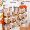 Handmade Cowhide Storage Box with Wall Decoration Stickers for Kindergarten Art Display and Craft Materials