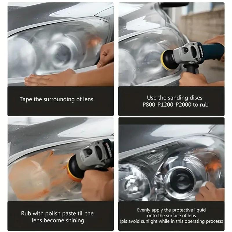 2025 Neuankömmling DIY Scheinwerfer-Restaurationsset, Reinigung und Politur, Auto-Scheinwerfer-Reparatur- und Reinigungsset, Reinigungspaste