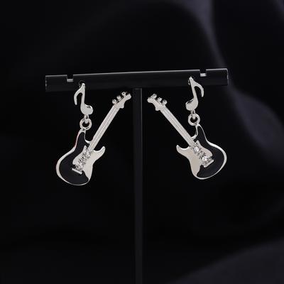 Zoete En Coole Punk Bliksem Gitaar Hanger Oorbellen, Licht Luxe, Hoge Smaak, Gepersonaliseerde Muziekfestival Mode Oorbellen, Dames