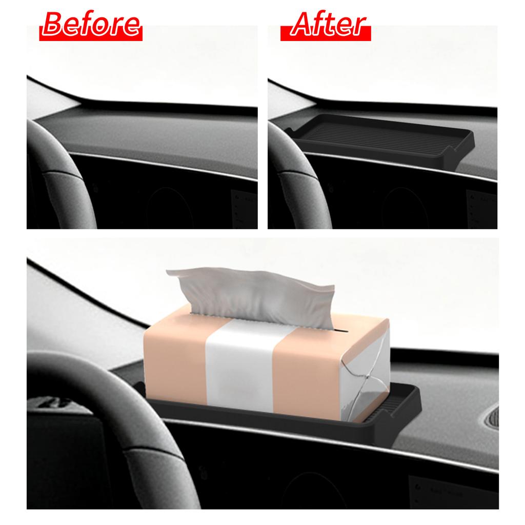 Smabee Left Drive for Hyundai Kona NQ5 2024-2026 Car Dashboard Storage Tray Silicone Display Screen Rear Box Organizer