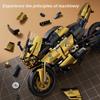 New Black Gold Motorcycle Building Blocks Assembly Cool Collection Display Model Car Kit Boy Children Toy Birthday Gift 1200+pcs