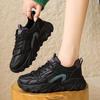 Damenschuhe Herbst und Winter neue Leder-Sneaker modische dicksohlige Samt-Dad-Schuhe trendige warme Freizeitschuhe können