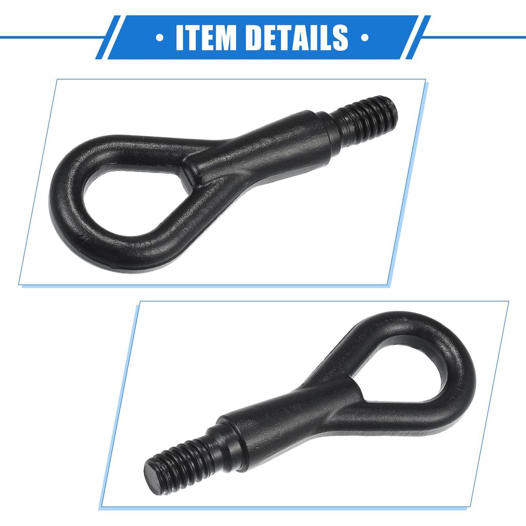 VekAuto BMW 323Ci 325i 850i Tow Hook Durable Metal Black Front Rear Bumper Tow