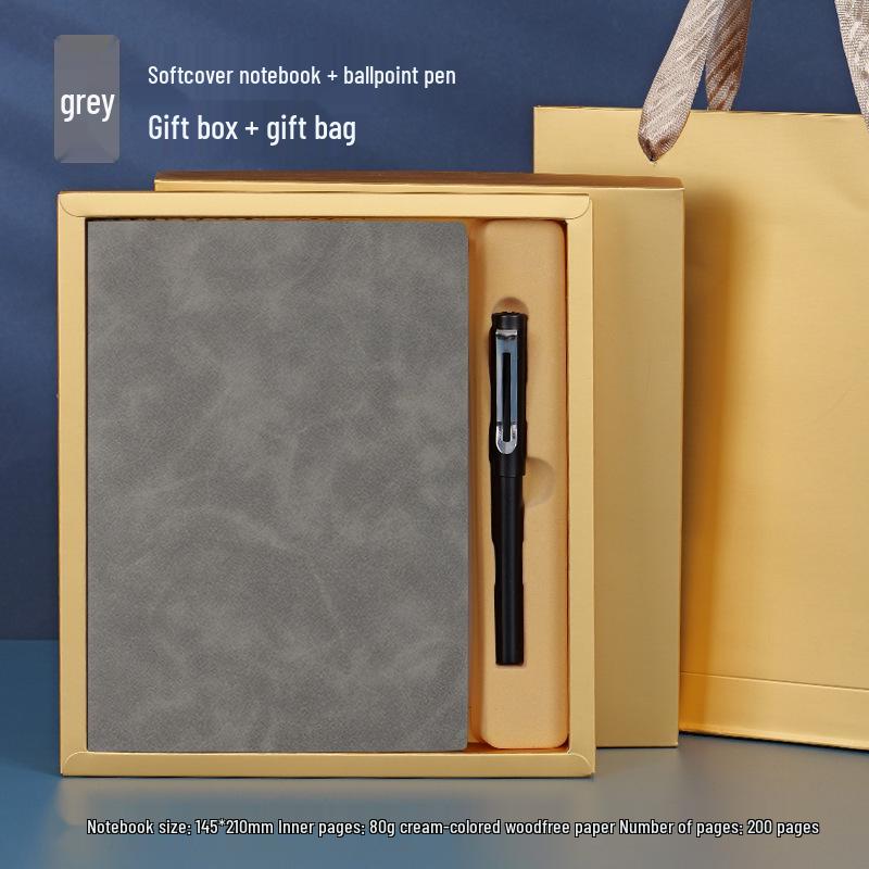 Chinese Style A5 Sheepskin Notebook Gift Set with Custom Logo