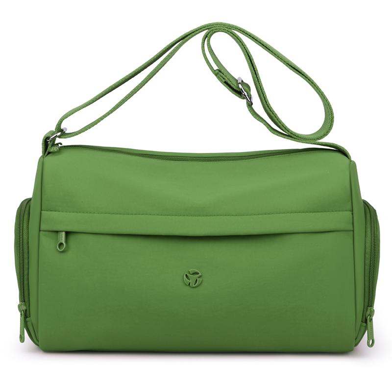 Women s Handbag Lightweight Nylon Bag Solid Color Shoulder Crossbody Bag темно-зеленого