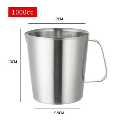 500ml/700ml/1000ml/1500ml Κύπελλο Κλίμακας Μέτρησης από Ανοξείδωτο Ατσάλι 304 Κυλινδρικός Δοσομετρητής Τσάι Γάλακτος Ψήσιμο Αυγά Κουτάλι