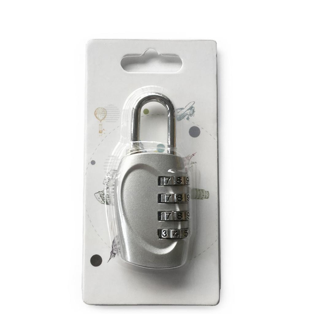 4 Digits Combination Lock Outdoor Security Padlock Zinc Alloy for Luggage Backpacks Suitcases