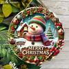 Weihnachtsdekorationsschild, hängende Innendekorationen, 2D flache Holzprodukte mit Schneemannmuster, Weihnachtsgeschenke für Freunde und Familie