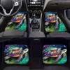 4pcs Set of Colorful Turtle-Patterned Car Floor MATS, Crystal Velvet Anti Slip Design, Universal 4pcs Set, Decorate The Interior Space