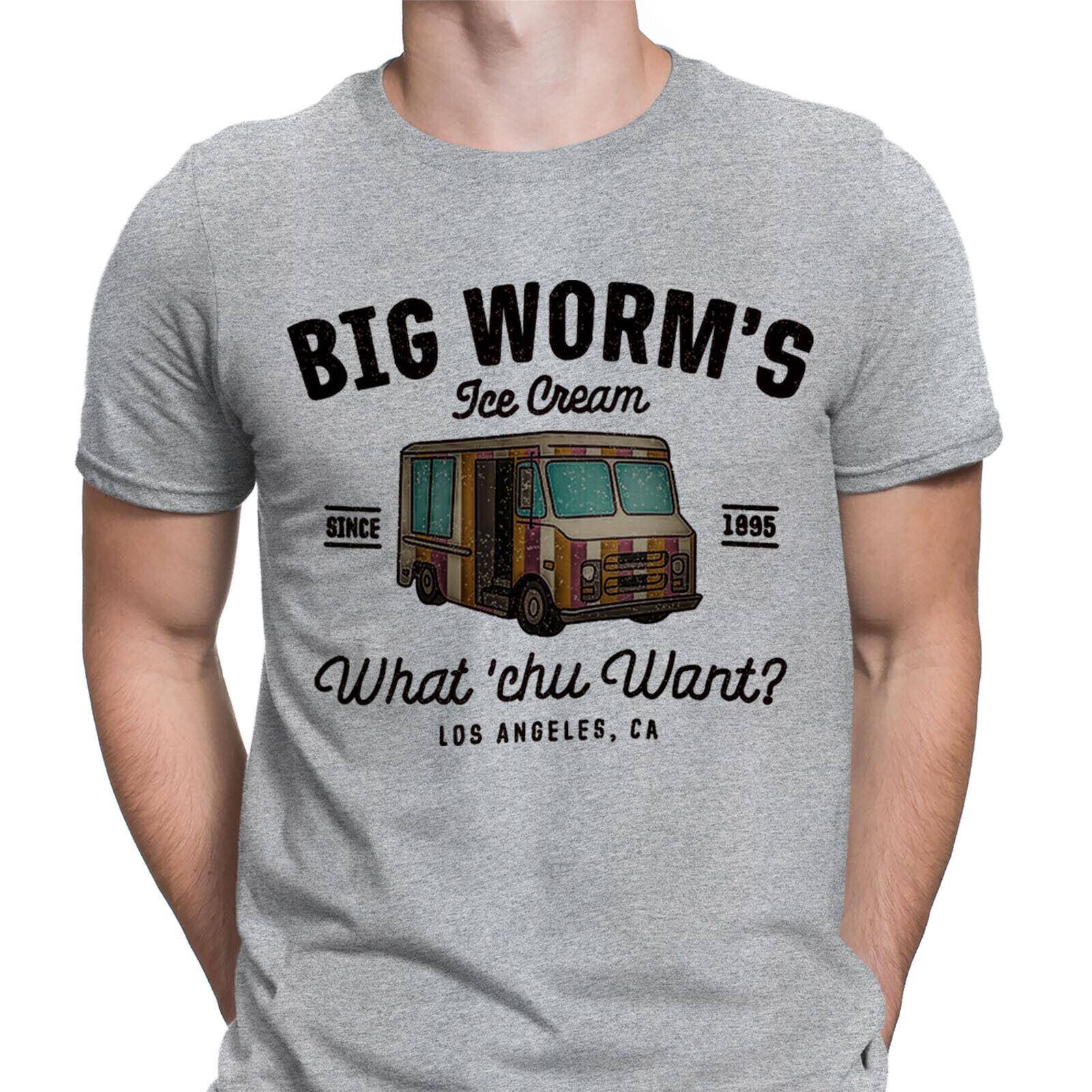 Big Worms Ice Cream Truck Los Angeles Retro Vintage Mens T-Shirts Tee Top #DGV M