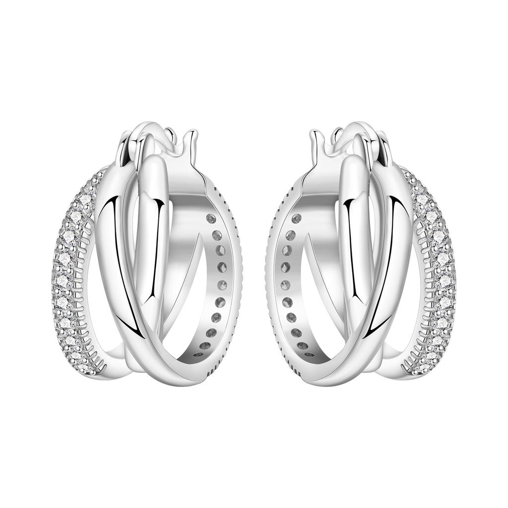 925 Silver Retro Grass Pattern Earrings Jewelry Versatile Hoop Earrings For Women Jewelry Birthday Party Fine Gifts
