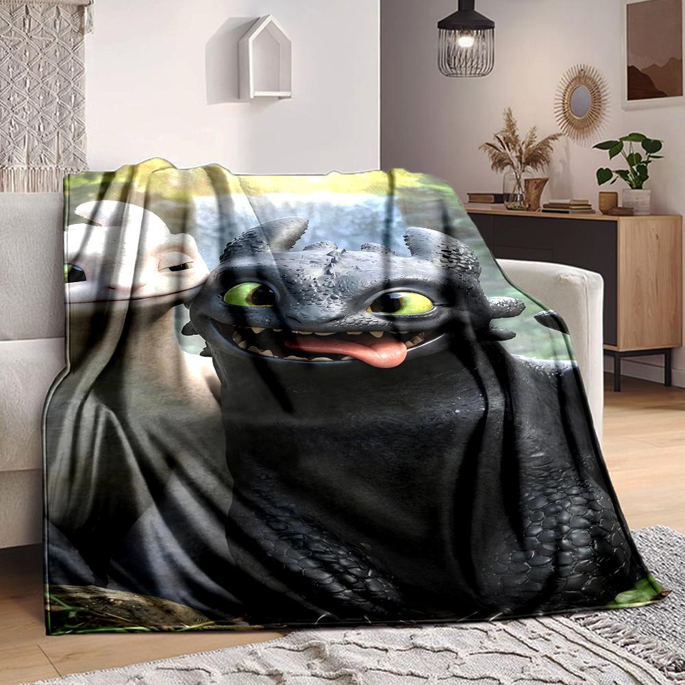 1Pc Dragon Companions Blanket Soft And Comfortable Casual Warm Camping Travel Christmas Halloween Xmas Gift M924651