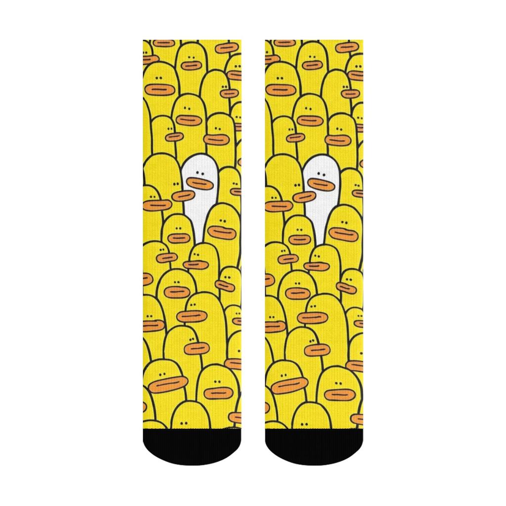 Unisex Happy Socks Cartoon Abstract Cute Duck Print Soft Comfort Socks Harajuku Hip Hop Trend Socks Accessories Novelty Fun Gift