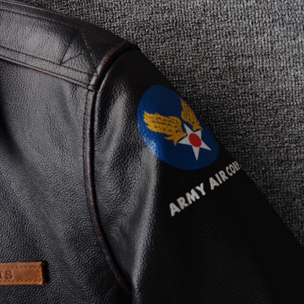 Flight Suit A2 Leather Jacket Men Genuine Cow Pilot Bomber Jackets Men's Cowhide Coat Spring Autumn