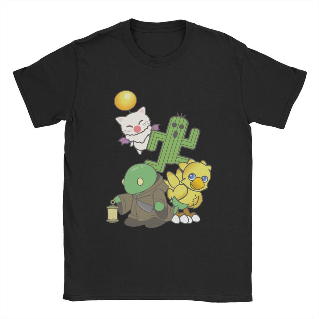 Team Final Fantasy Mogry Chocobo Tonberry Kaktus RPG Spiel Square Enix Geek Nerd T-Shirts Unisex 100% Baumwollkleidung Geschenkidee Unisex