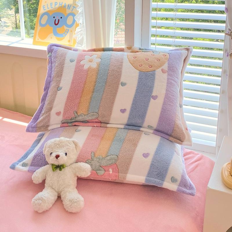 Rosa Dickes Fleece Blume Bettbezug Für Mädchen Winter Warm Flanell Bettdecke Bezug 1 Stück 150 cm Größe Mädchen Bettwäsche Funda Nordica Cama