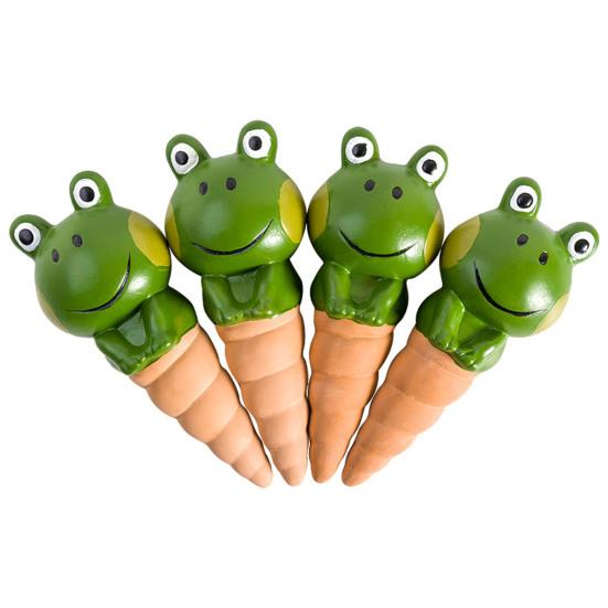 

4 шт. самополивающиеся шары дизайн лягушки глина медленное высвобождение поливатель для растений автоматические колышки для полива цветов 4pcs