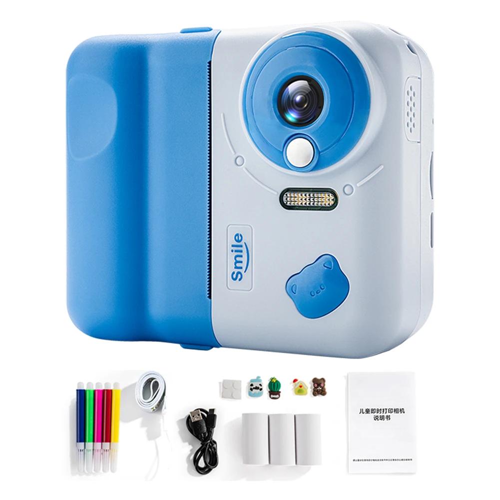HD 1080P Kids Mini Instant Print Camera 2.4 IPS Screen Instant Photo Printing Camera Video Camera  for Girls Boys Aged 3-12