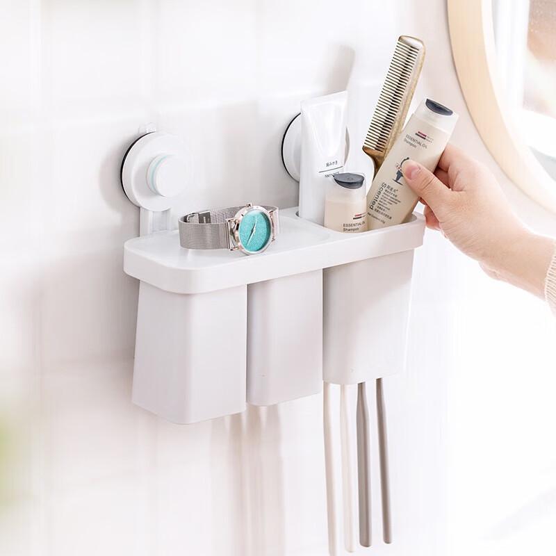 Chahua Wall-Mounted Bathroom Storage Rack with Toothbrush Holder