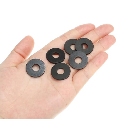 PATIKIL M8 Rubber Flat Washers, 16-Pack, 8mm Inner Diameter, 21mm Outer Diameter, 2mm Thick, Sealing Spacer Gasket Ring for Faucet Pipe Water Hose Fas