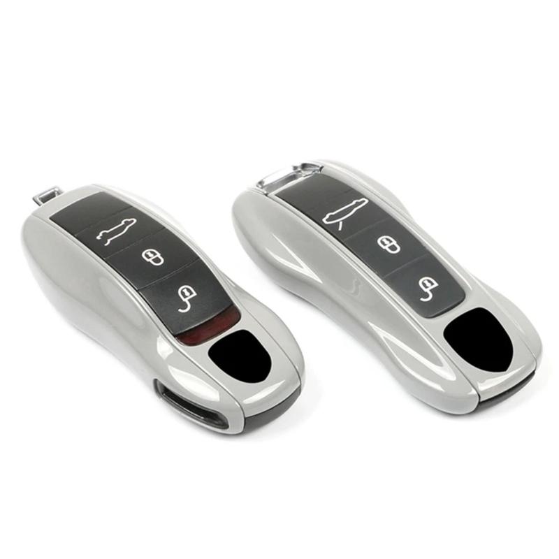 3 Piece ABS Key Fob Cover Set For 911 Vehicles Shockproof Protection Enhancing Grip Lightweight Design Easy Installation