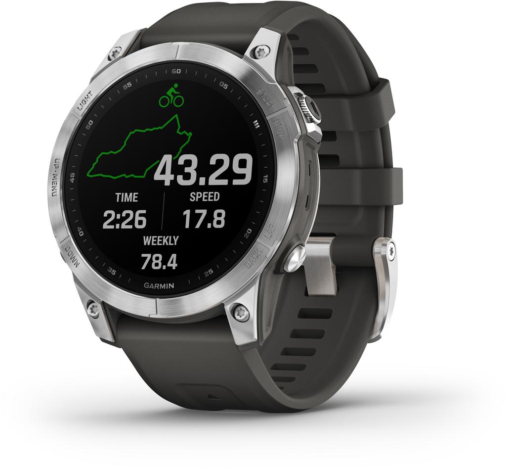 Garmin Fenix 7, Silver w/Graphite Band "010-02540-01" (timbru Verde 0.18 Lei)
