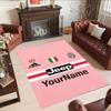 Juventus Customize Your Name Area Rug Perfect for Balcony Kitchen Bedrooms Entryway Antislip Carpet Office Home Decor Wedding Party Gift