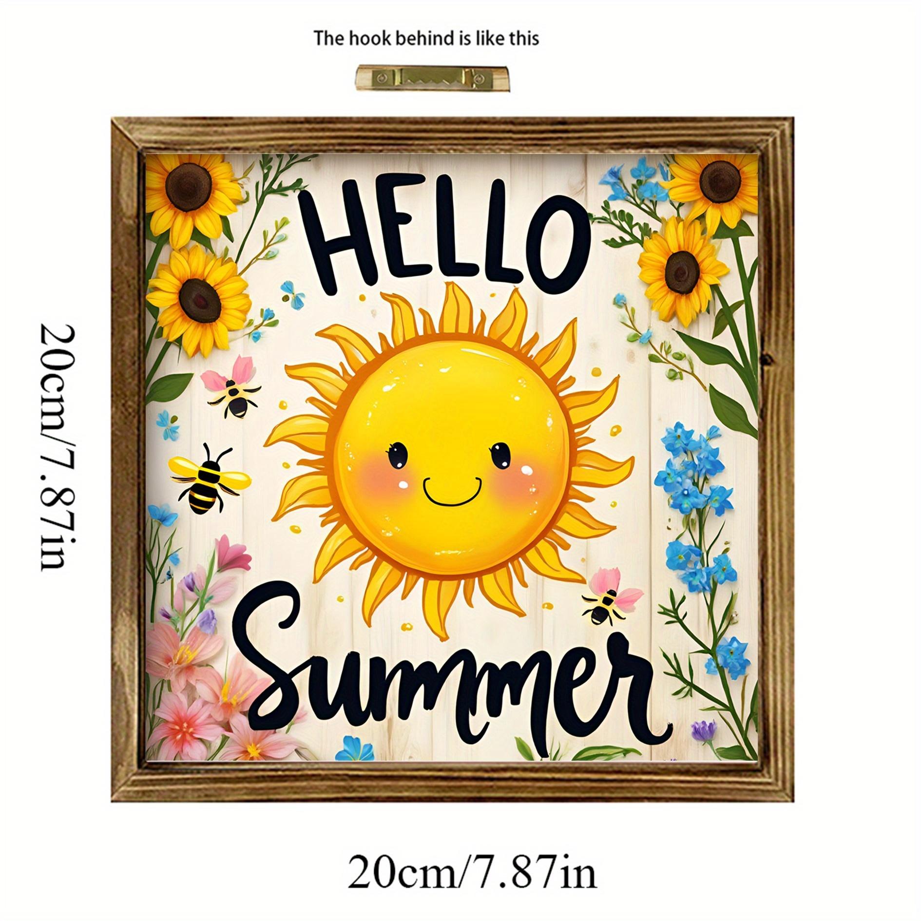 

1Pc Country Farmhouse Wooden Frame Decoration Sign, 8x8inch Wooden Frame Retro Poster Wall Art Decoration Painting, Suitable for Farmhouse