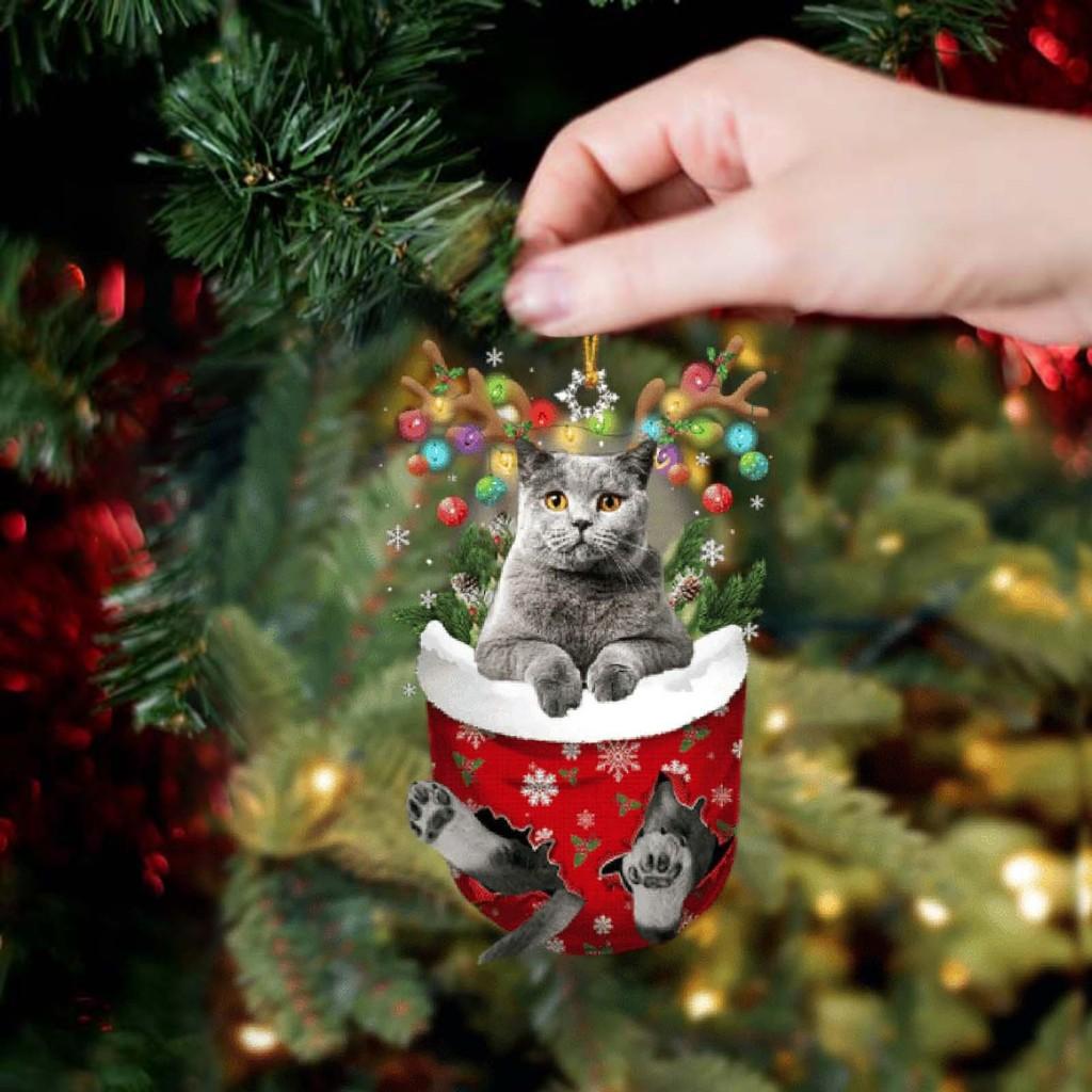 Whimsical Cat Christmas Socks Tree Hangings Brighten Up Your Decor Holiday