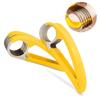 Stainless Steel Banana & Hot Dog Slicer - Yellow Flower Design Kitchen Tool