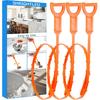 Drain Snake, Drain Clog Remover Tool, 3 Pack Cleaner Hair Remover, Sink Snake for Sewer Kitchen Sink Bathroom Tub Toilet