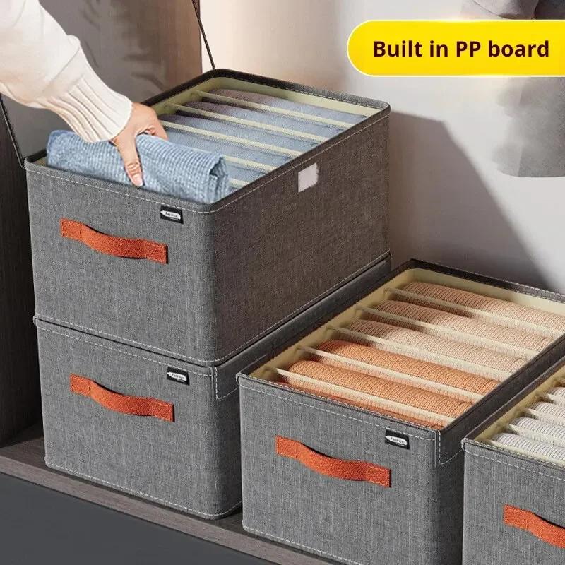 6/7/9 Grids Clothing Storage Box With Compartments And Covers, Home Dormitory Clothing Classification And Sorting Box