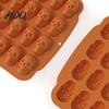 Dark Style Kitchen Gadgets Skull Cake Mold with 20 Cavity, Halloween Theme, Silicone Non-Stick Candy Themed Cafe Baking Tools Mold, Realistic 3D Tray